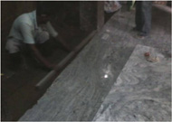 Granite Being Laid At Sri Sundareshwarar Sannidhi